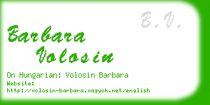 barbara volosin business card